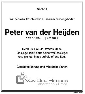 [Translate to Englisch:] Nachruf Peter Van der Heijden Dörentrup